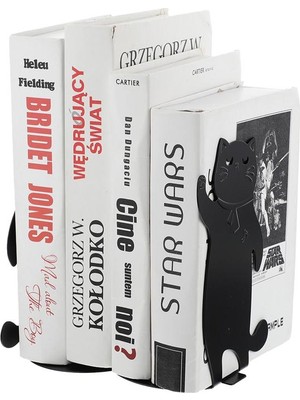 Sanlindou 1 Çift Kedi Tasarım Bookend Demir Bookend Kitap Durdurucu Book Book Home Için Kitap Standı | (Yurt Dışından)