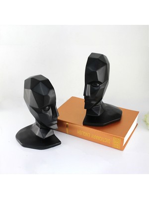 Sanlindou Reçine Insan Yüz Beyin Bookends Vintage Kitap Durdurucu Ayarlanabilir Kitaplık Kitaplar Için Standı Ev Ofis Süslemeleri Masa Organizatör | Bookends (Yurt Dışından)