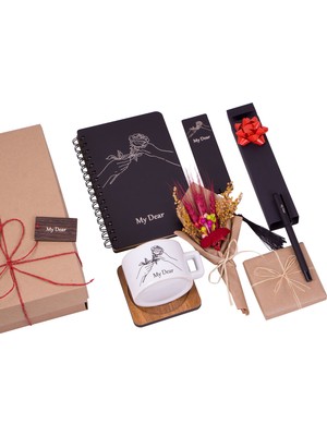 Kitaplı Hediye Gül Tutan Eller Tasarımlı Sevgiliye Hediye Seti 14 Şubat Sevgililer Günü Hediyesi