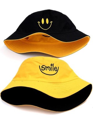 Sanlindou Moda Pamuk Geri Dönüşümlü Bob Panama Sad Fold Sun Hat (Siyah Beyaz-200004890) (Yurt Dışından)