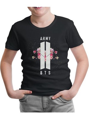 Bts - Logo Hit Siyah Çocuk Tshirt