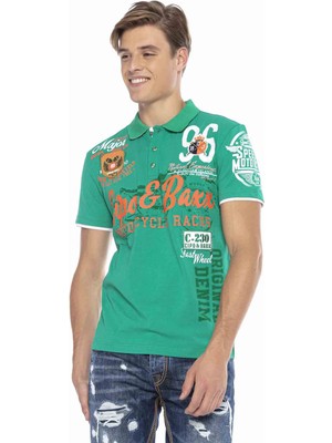 Cipo & Baxx CT604 Armalı Slim Yeşil Erkek Polo T-Shirt