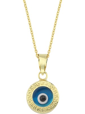 Altın Sepeti Altın Yuvarlak Minik Göz Kolye
