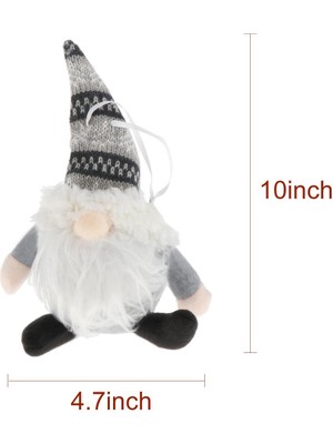 Baosity El Yapımı Santa Gnome Peluş Oyuncak Noel Ağacı Topper Dekor Gray Asma (Yurt Dışından)