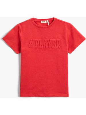 Koton Erkek Çocuk Slogan Baskılı Kısa Kollu Tişört