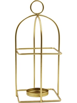 Kesoto Birdcage Mumluk Dekoratif Mum Centerpieces Metal Ev Partisi Altın İçin Metal