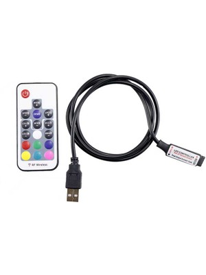 Dora Led Rgb Kontrol Modülü Rf USB Giriş 5-24 Volt LED Şerit Için