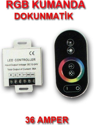 Dora Led Touch Rgb LED Kontrol Dokunmatik Rgb LED Kontrol 12-24VOLT 36AMP