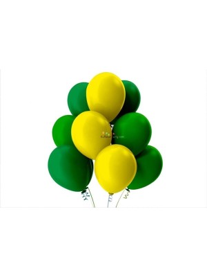 Best Parti Açık Yeşil-Koyu Yeşil-Sarı Pastel Soft Balon 20 Adet