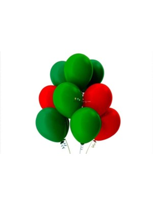 Best Parti Açık Yeşil-Kırmızı-Koyu Yeşil Pastel Soft Balon 10 Adet
