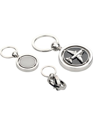 Pigado Uçak Figürlü Dönebilen Metal Unisex Anahtarlık