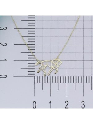 İryum 14K Altın At Silueti Kolye  4N37048