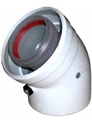 E.C.A Hermetik Kombi ve Şofben Ilave Baca 45 Derece Dirsek