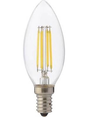 Horoz Candle 4W E14 Duy Filament LED Ampül Beyaz Işık ( 12 Adet )