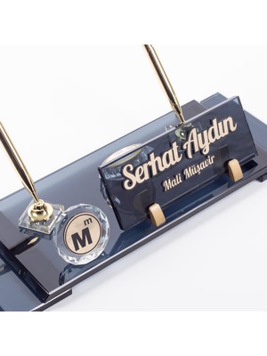 Ofistike Muhasebecilere Özel Isimlik Elit Mali Müşavir Logo Masa Isimliği