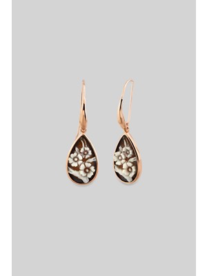So CHIC Cameo Italiano 18 Ayar Rose Altın Kaplama Gümüş Küpe
