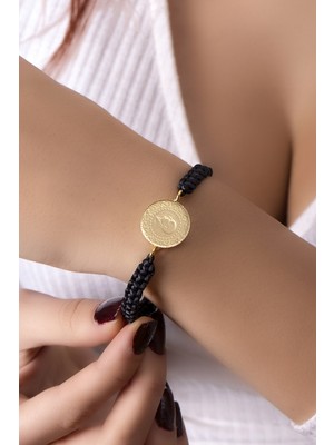 Liya Takı 22 Ayar Has Altın Kaplama Çeyrek Altınlı Örgü Bileklik