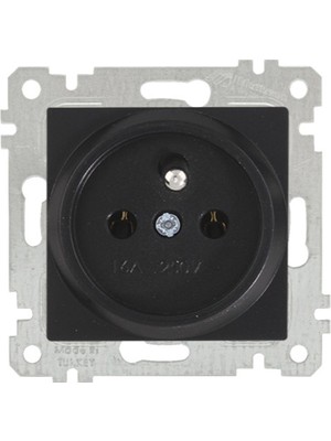 Mutlusan Rita Siyah Mekanizma + Tuş Ups (Fransız) Prizi