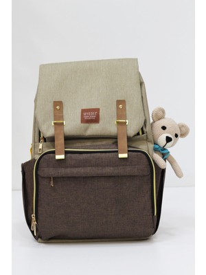 Myrokaİlk Garni Anne Bebek Çantası Bej Siyah