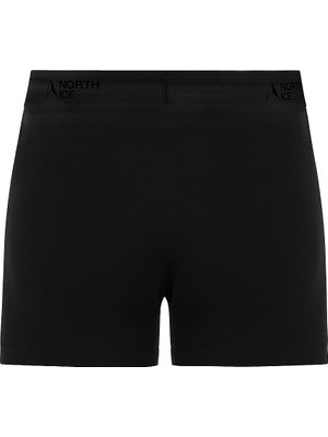 North Ice Black Serisi 3'lü Boxer Siyah