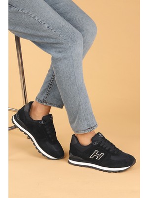 Hammer Jack Peru Büyük Numara Erkek Sneaker Spor Ayakkabı Siyah 19250 V1