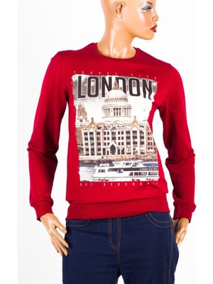 Dünyadan Hediyeler Londra Unisex Pamuklu Slim Fit Sweatshirt Small