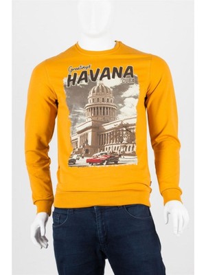 Dünyadan Hediyeler Havana Unisex Pamuklu Slim Fit Sweatshirt Medium