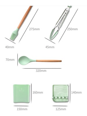 Sanlindousilikon Mutfak Eşyaları De Cocina Aksesuarları Araçları Tencere Seti Pişirme Kaşık Espatula Gadget Kichen Menaje Spatula Ahşap | Pişirme Aracı Setleri (Yurt Dışından)