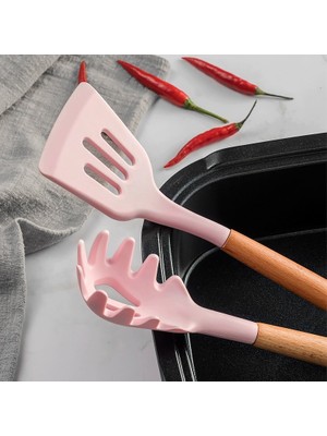 Sanlindou Silikon Pişirme Araçları Gereçler Set Yapışmaz Spatula Kürek Ahşap Kolu Pişirme Araçları Saklama Kutusu İle Set Mutfak Aksesuarları | Pişirme Aracı Setleri (Yurt Dışından)