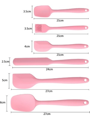 Sanlindou 6 Adet / Takım Pembe Silikon Pişirme Aracı Setleri Spatula Yağ Fırçası Mutfak Mutfak Eşyaları Bakeware | Pişirme Aracı Setleri (Yurt Dışından)