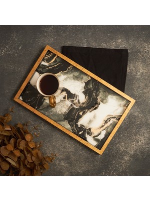 Karaca Home Moroccan Marble Tepsi 40 x 25 cm