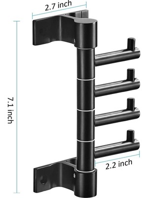 Sanlindou Ağır Duvar Kancaları İle 4 Döner Katlanabilir Arms Havlu Tutucu Tuvalet Döner Depolama Raf Ceket Raf Şapka Hooks Banyo | Robe Hooks (Yurt Dışından)