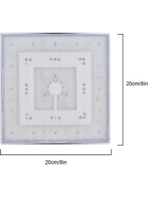 Sanlindou Led Duş Başlığı Kare Yağış Duş Başlığı Rgb Renkler Otomatik Renk Değiştirme Yağmur Duş Başlığı Banyo Aksesuarları | Duş Başlıkları (Yurt Dışından)