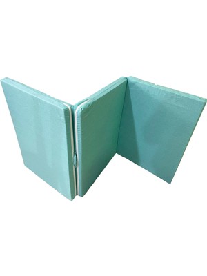 Vip Home Concept Katlanır Yer Yatağı Sünger Yatak Su Yeşili Kırçıllı 80 x 180 cm - 7 cm Tek Kişilik