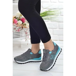 Hammer Jack Peru Kadın Sneaker Spor Ayakkabı 19250 Gri Turkuaz V13