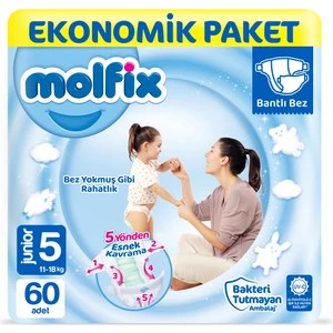 Bebek Bezi 5 Beden Junior Ekonomik Paket 60 Adet
