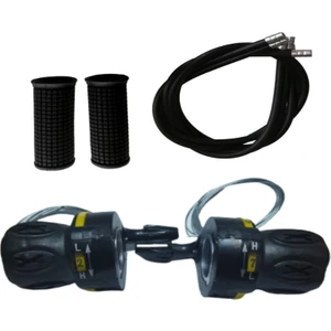 Hsgl Bisiklet Vites Kolu Sarı Göstergeli Siyah Dış Kablo Takım