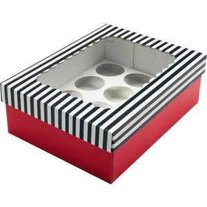Feza Kutu 22X30X10 Pencere Kapaklı 12'li Cupcake Kutusu (10 Adet)