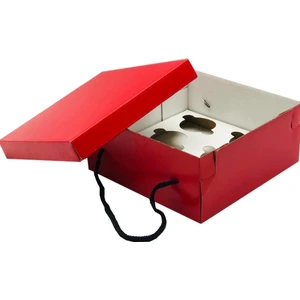 Feza Kutu 6'lı Cupcake Tutmaçlı Kutu (10 Adet)