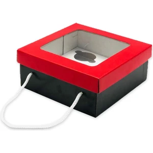 Feza Kutu Pencere Kapaklı 6'lı Cupcake Kutusu (10 Adet)