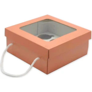 Feza Kutu Pencere Kapaklı 6'lı Cupcake Kutusu (10 Adet)