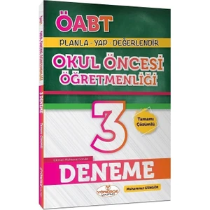 Yönerge Yayınları Yönerge 2021 ÖABT Okul Öncesi Öğretmenliği 3 Deneme Çözümlü - Muh