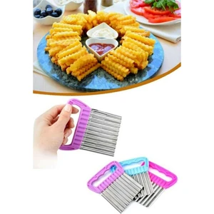 Cips Patates Doğrayıcı Chips Chopper Şekilli Sebze ve Meyve Dilimleyici