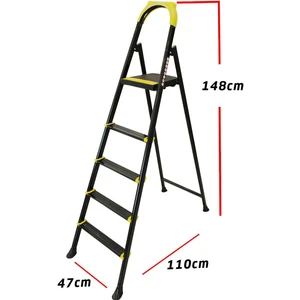 4+1 Basamak Superstep Güçlü Merdiven 150KG Taşıma Kapasitesi