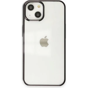 Apple iPhone 13 Uyumlu Kenarları Renkli Parlak Arkası Şeffaf Sararmaz Darbeye Dayanıklı Lüx Telefon Kılıfı
