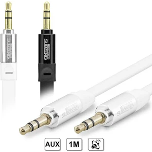 1m Aux Metal Stereo Ses Aktarma Kablosu Altın Uçlu Jack Girişli AX60