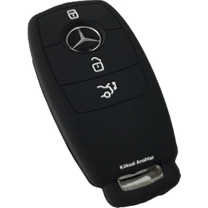 Köksal Anahtar Mercedes-Benz Smart Anahtar Silikon Anahtar Kılıfı (Siyah Renk)