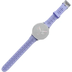 Samsung Galaxy Watch Active2 40MM Silikon Delikli Baskılı Kayış (Yurt Dışından)