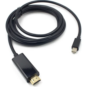 Guangdong Spirit Yeni Erkek - Erkek 1.8 M Mini Dp - HDMI Kablosu Thunderbolt Mini Displayport - HDMI Adaptörü Için Macbook Pro Air Için iMac (Siyah)