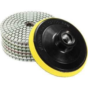 Guangdong Spirit 8 Adet Elmas Parlatma Pedleri Granit Taş Beton Mermer Için 4 Inç Islak / Kuru Set(Yurt Dışından)